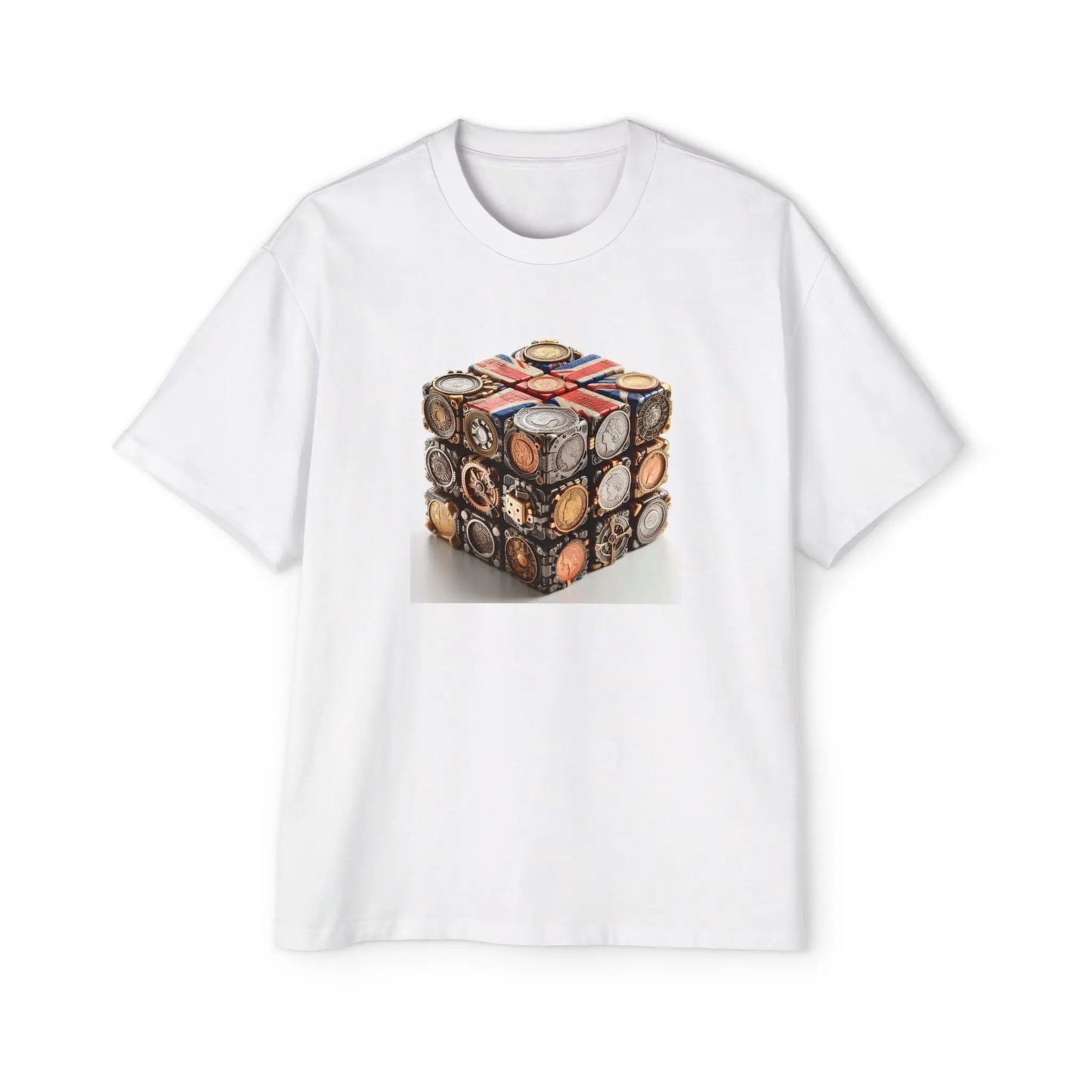 Men's Heavy Oversized Pound Puzzle Tee Printify