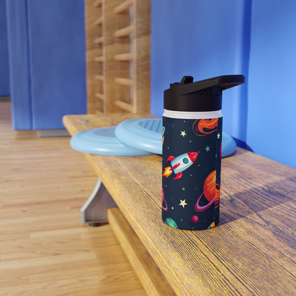 Galaxy Steel Water Bottle, Standard Lid Printify